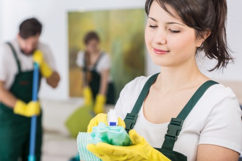 Supervisor examining notes in a carpet cleaner complaints procedure