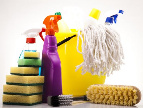 Charity donation and reuse partnership for usable cleaning items